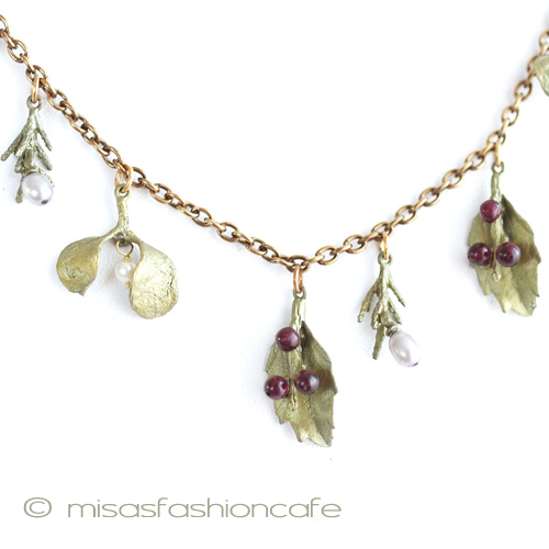 （画像用） マイケル　ミショー 真珠・天然石ネックレス