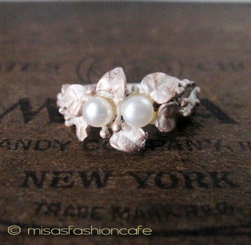 （画像用） マイケルミショー リング 真珠 スターリングシルバー