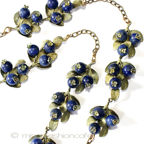 （画像用） ミショー天然石ネックレス ラピスのブルーベリー