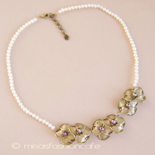 （画像用） Michaud 真珠ネックレス ヒヤシンスの花　再販！