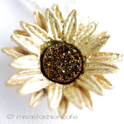 （画像用） マイケルミショー 再販！ 真珠・天然石　ひまわり