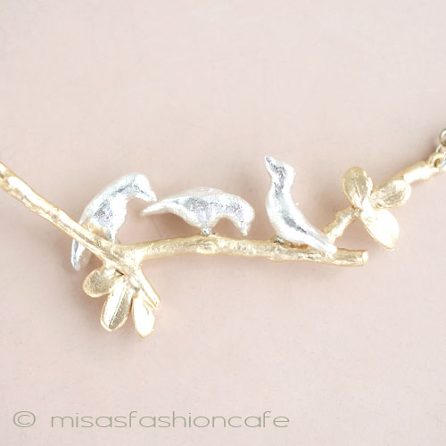 （画像用） マイケルミショー 鳥と小枝　ネックレス