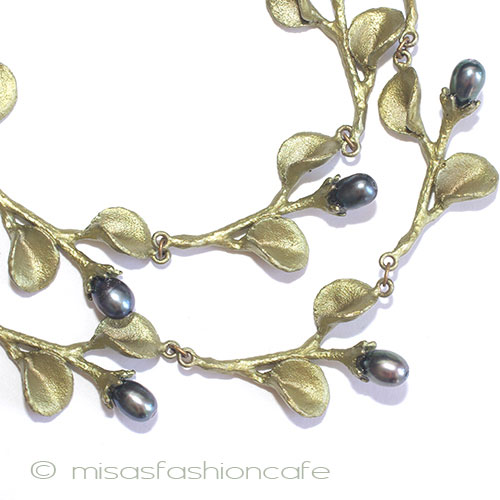 （画像用） マイケルミショー　真珠 スミレの蕾　ネックレス