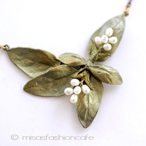 （画像用） Michaudネックレス再販！ 真珠　ハーブ：バジル