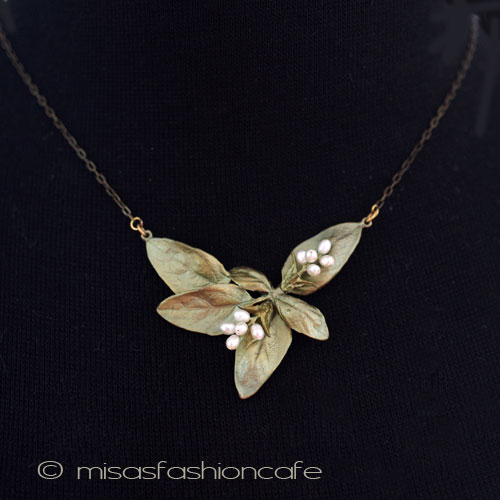 （画像用） Michaudネックレス再販！ 真珠　ハーブ：バジル