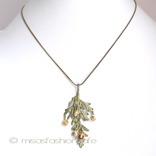 （画像用） マイケルミショー　真珠 ヒノキ・杉　ネックレス