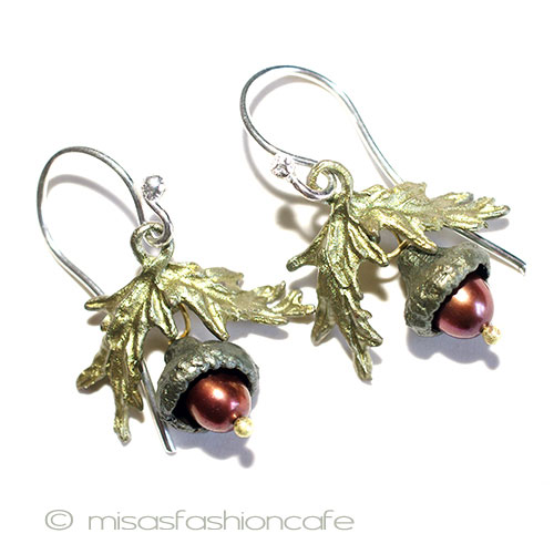 （画像用） ピアス　または　クリップ 真珠のドングリ　再販！