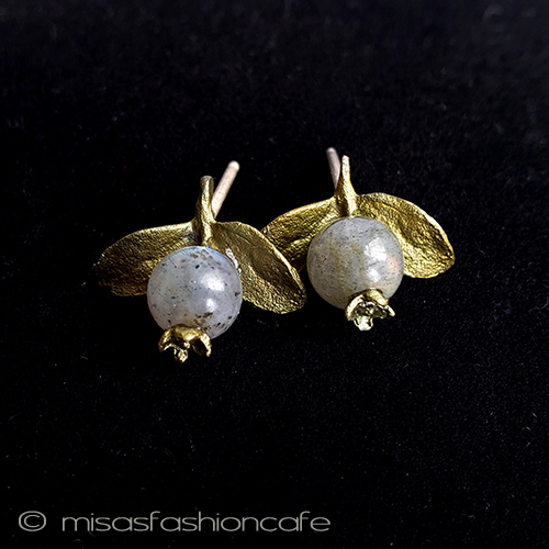 （画像用） マイケルミショー　ピアス 天然石ブルーベリー 再販