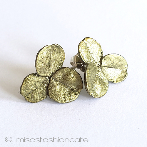 （画像用） マイケルミショー三つ葉 クローバー・ピアス