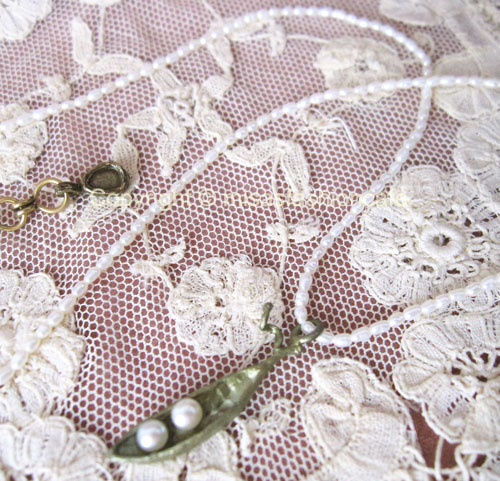 （画像用） マイケルミショー 再販 真珠・豆ネックレス