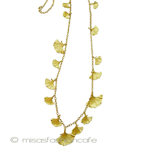 （画像用） マイケルミショー再販 イチョウ　ネックレス