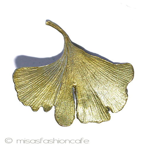 （画像用） マイケルミショー　再販！ イチョウの葉ブローチ