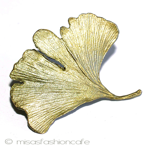 （画像用） マイケルミショー　再販！ イチョウの葉ブローチ