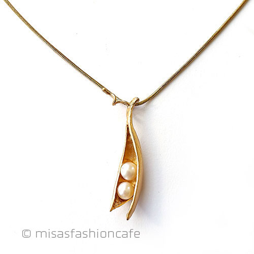 （画像用） マイケルミショー　24Kgp 真珠の豆　ネックレス