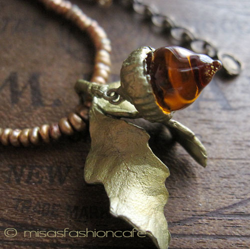 （画像用） マイケルミショー ネックレス 真珠　どんぐり