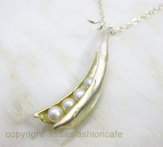 （画像用） マイケルミショー　再販！ 真珠・銀の豆ネックレス