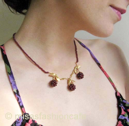 （画像用） Michaudネックレス　再販！ 　天然石　ラズベリー
