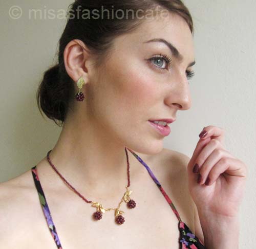 （画像用） Michaudネックレス　再販！ 　天然石　ラズベリー