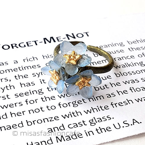 （画像用） マイケルミショー　指輪 わすれな草のお花リング