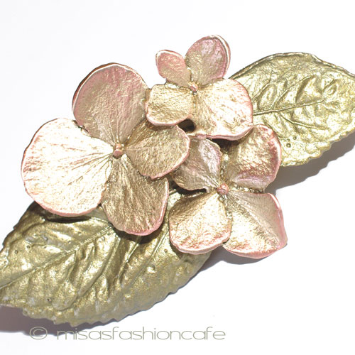 （画像用） マイケルミショー再販 アジサイの花　ブローチ