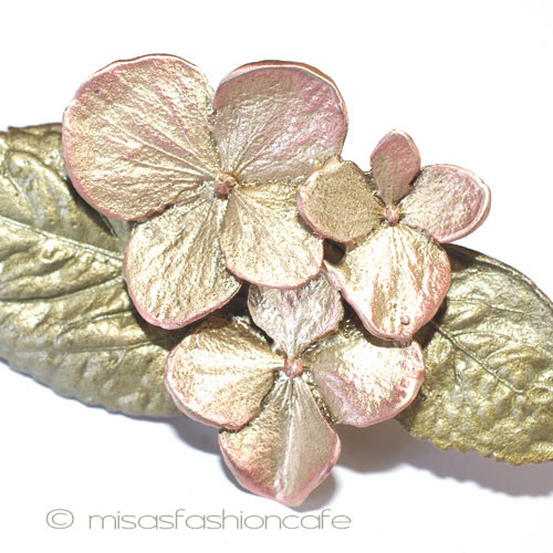 （画像用） マイケルミショー再販 アジサイの花　ブローチ