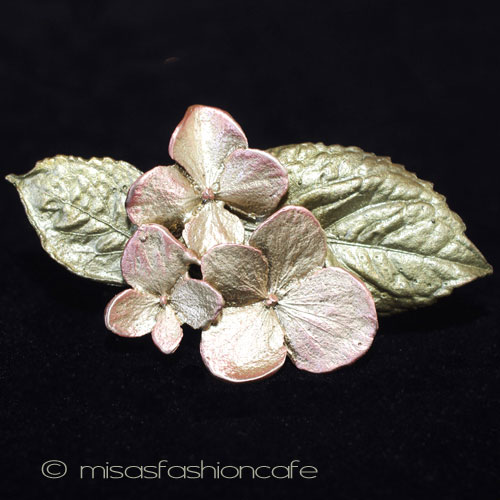 （画像用） マイケルミショー再販 アジサイの花　ブローチ