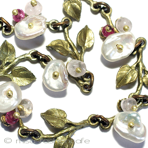 （画像用） マイケルミショーブレス 真珠・天然石のローズ