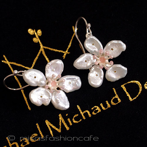 （画像用） マイケルミショー真珠の桜 イヤリングまたはピアス