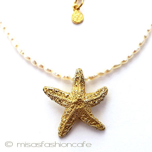 （画像用） マイケルミショー　SALE 24Kgp・真珠のヒトデ