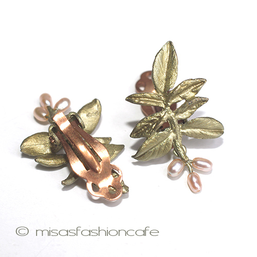 （画像用） マイケルミショー　真珠 藤の花　イヤリング