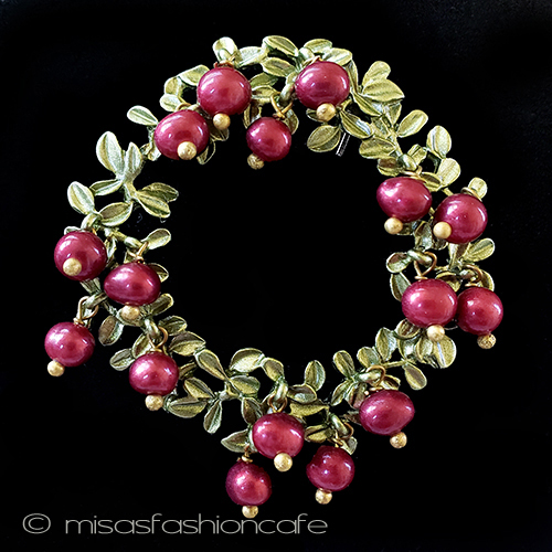 （画像用） リース　ブローチ 真珠パールのベリー