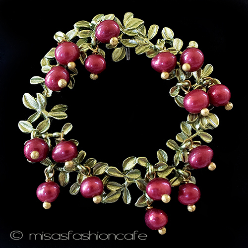 （画像用） リース　ブローチ 真珠パールのベリー