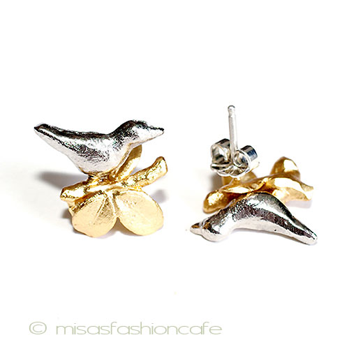 （画像用） マイケルミショー　ピアス 24Kgp　小鳥　再販！