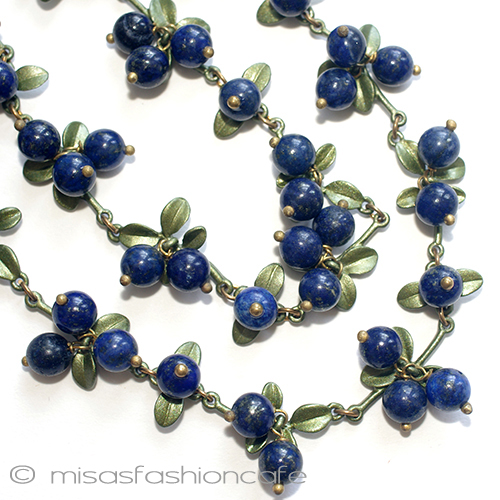 （画像用） ブルーベリー天然石ネックレス