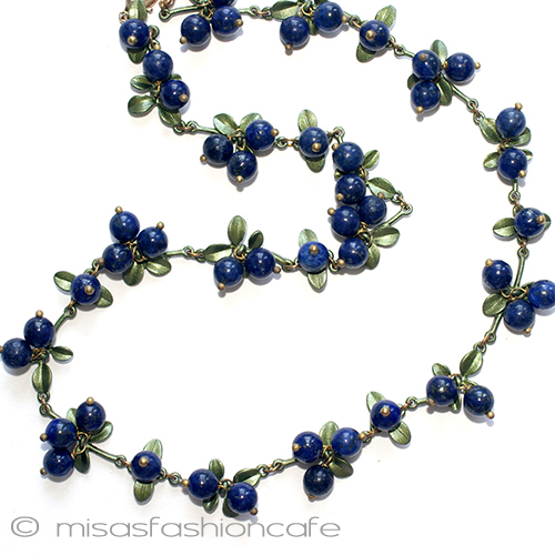 （画像用） ブルーベリー天然石ネックレス