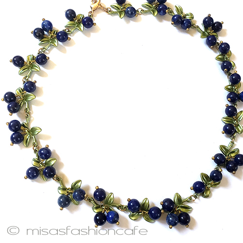 （画像用） ブルーベリー果実 天然石ネックレス