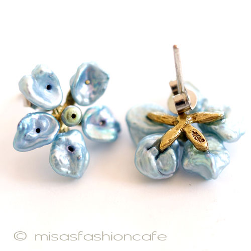 （画像用） マイケルミショー すみれ ケシパール真珠ピアス