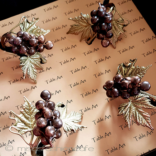 （画像用） マイケルミショーワインの葡萄 ナプキンリング　４個セット