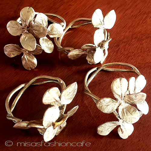 （画像用） マイケルミショー幸運の四つ葉 ナプキンリング　４個セット