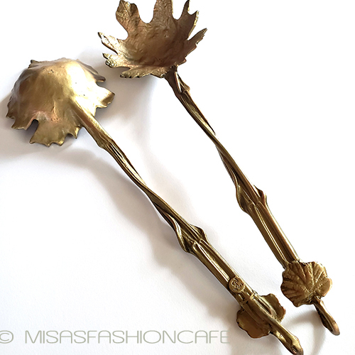 （画像用） マイケルミショー　葡萄の葉 カトラリー サラダサーバー