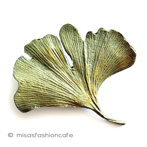 （画像用） マイケルミショー　再販 イチョウの葉ブローチ