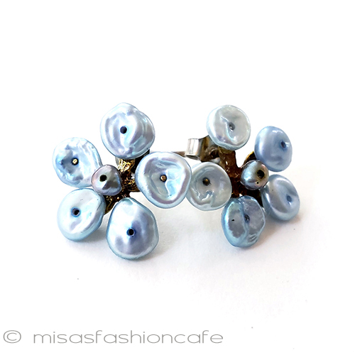 （画像用） マイケルミショーピアス ケシパール真珠スミレ