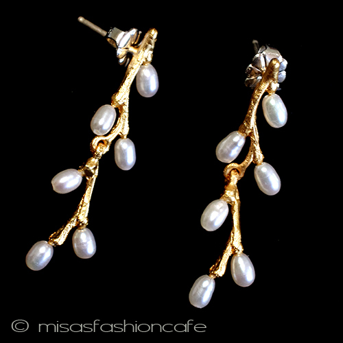 （画像用） マイケルミショー　ピアス 真珠　ねこやなぎ　