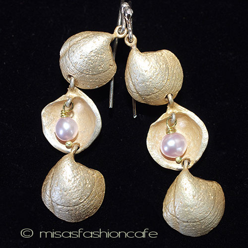 （画像用） マイケルミショー真珠 貝 ピアスorイヤリング 再販！