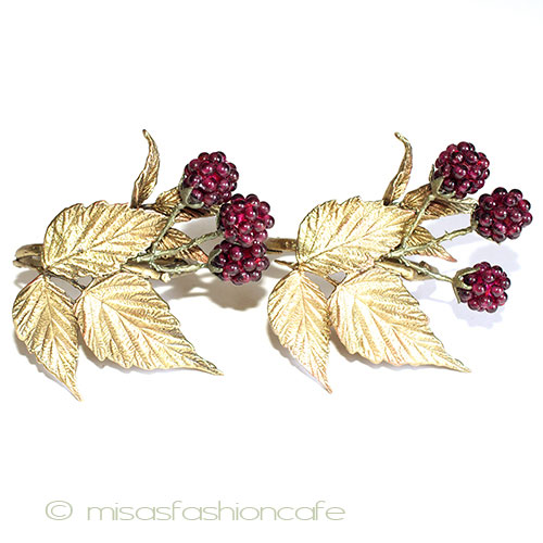 （画像用） マイケルミショー　ラズベリー 天然石ナプキンリング２セット