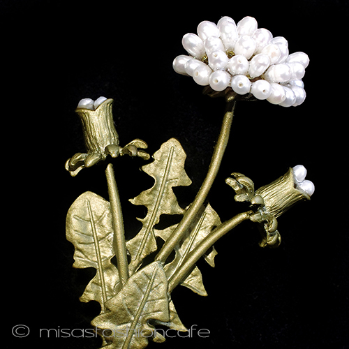 （画像用） タンポポ　ブローチ 真珠たんぽぽ　再販！