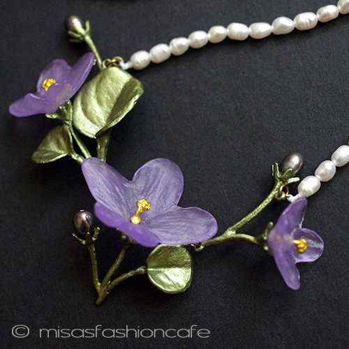 （画像用） 真珠 スミレの花 ネックレス 再販！