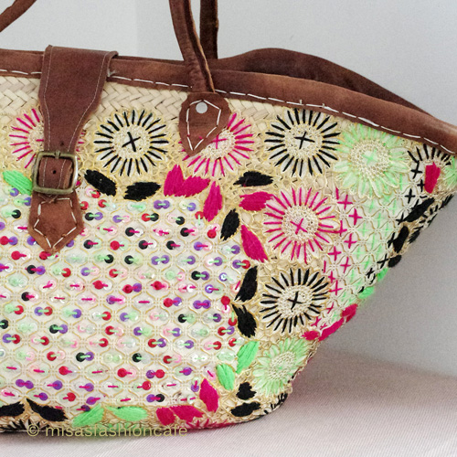 （画像用） モロッコ製かごバック 大