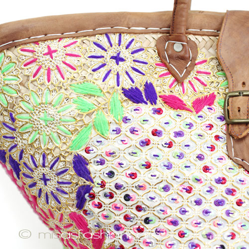 （画像用） モロッコ製かごバック　大