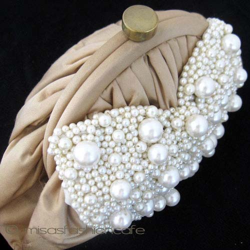 （画像用） MOYNA モイナ クラッチ パール・リボン